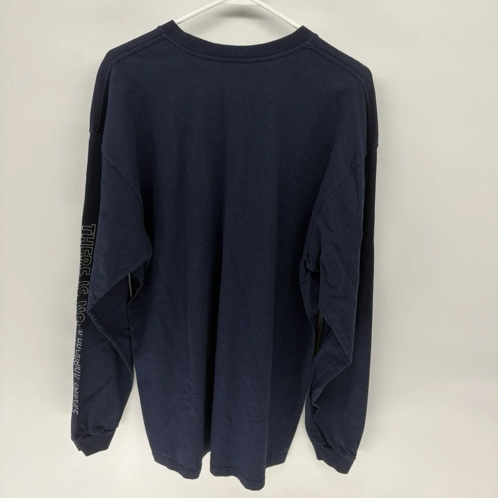 Vintage Nike Blue Long Sleeve Shirt Puff Print Embossed Embroidery Men XL - Picture 7 of 9